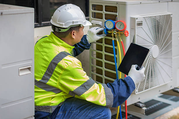 Professional Hvac technician working in Finly, IN